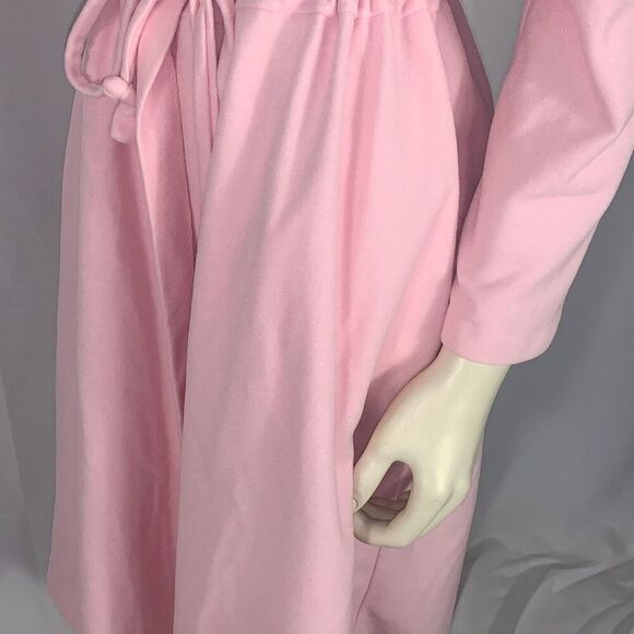 Vintage Pink Sears Embroidered Fleece Tie Waist Dressing Robe Small - Picture 11 of 14